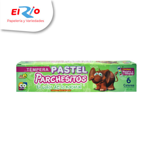 TEMPERA PARCHESITOS PASTEL X6 UND