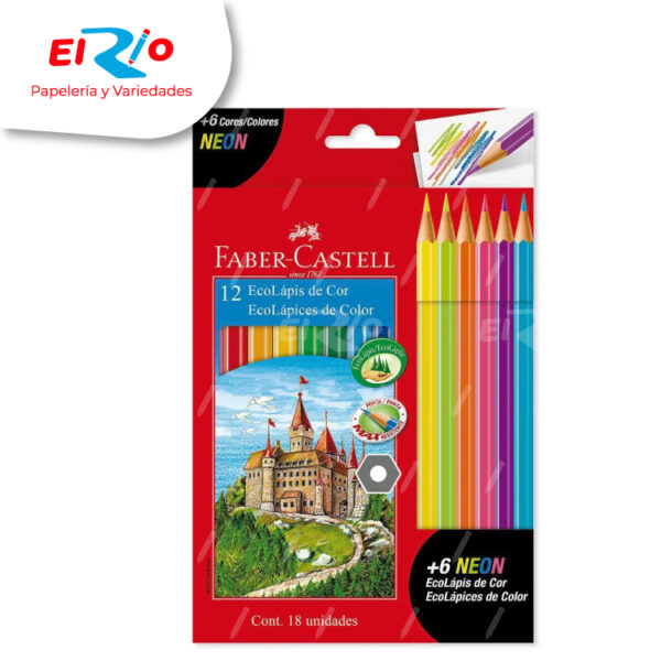 COLOR FABER CASTELL X12+6 NEON