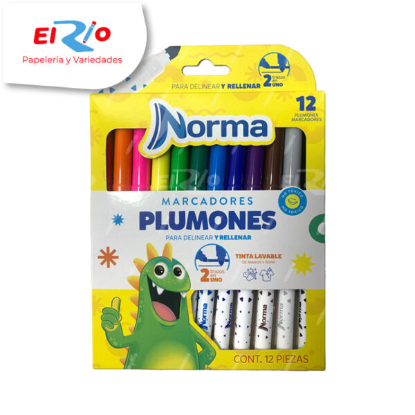 MARCADOR NORMA LAVABLE P.CONICA CJA X12 UND