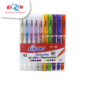LAPICERO MIRELLADO FLUORESCENT GIPAO X10 GP-102