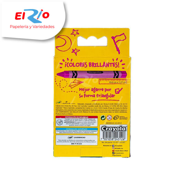 CRAYON CRAYOLA JUMBO TRIANGULAR X12 REF:52-4312 - Imagen 2